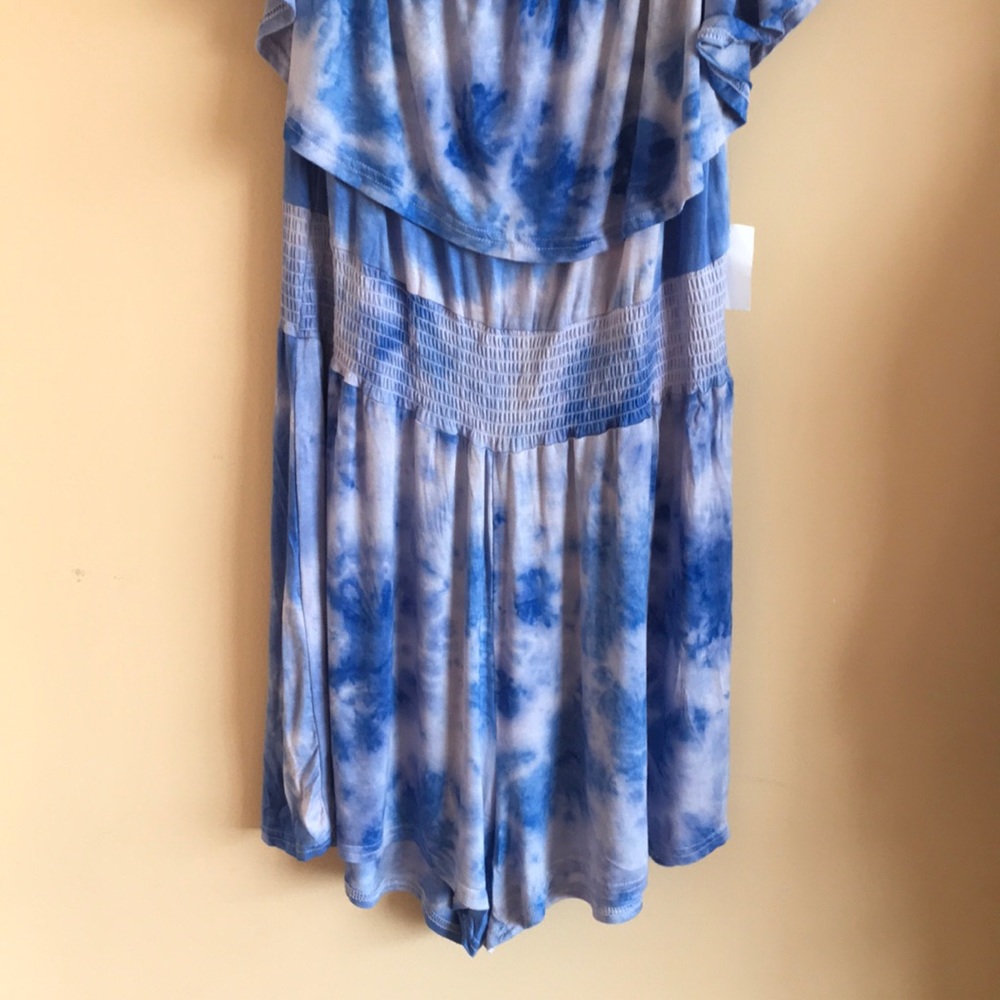 Plus Sz tye Dye romper 3X - Picture 4 of 7